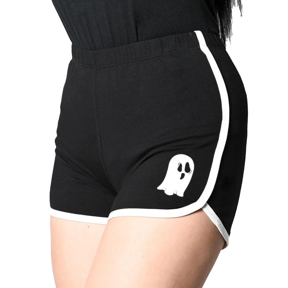 Spooky Ghost Glow Womens Booty Shorts