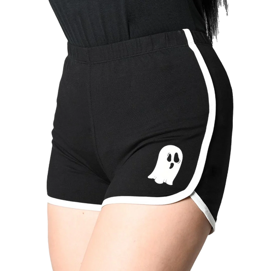 Spooky Ghost Glow Womens Booty Shorts