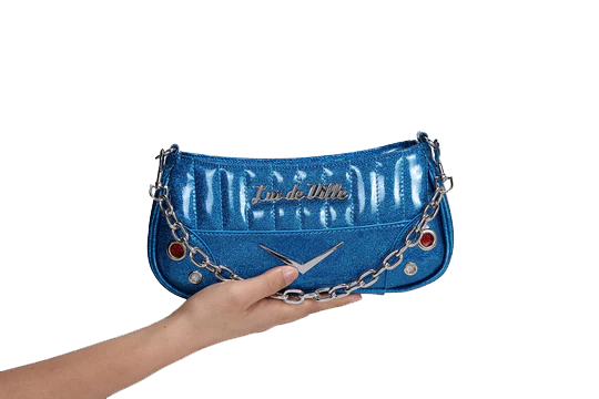 VILLAIN BLUE SPARKLE HOTROD TINY TOTE