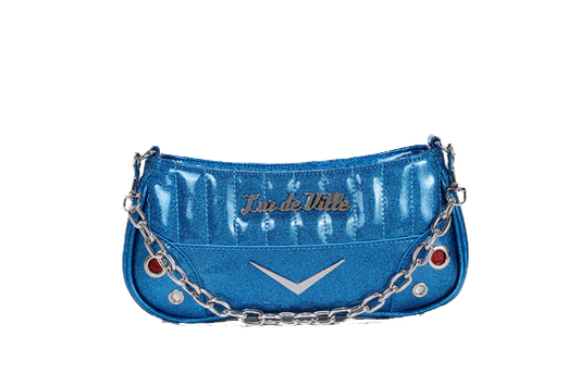 VILLAIN BLUE SPARKLE HOTROD TINY TOTE