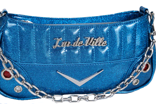VILLAIN BLUE SPARKLE HOTROD TINY TOTE