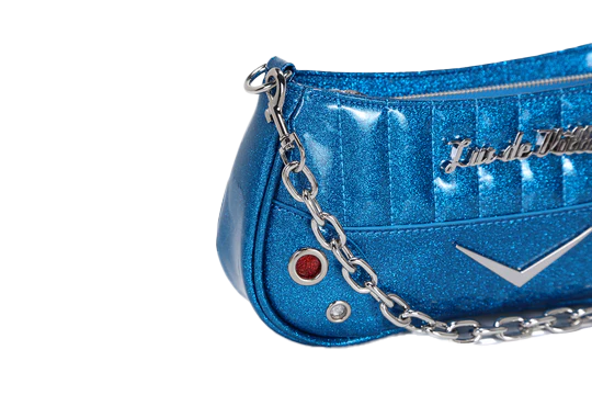 VILLAIN BLUE SPARKLE HOTROD TINY TOTE