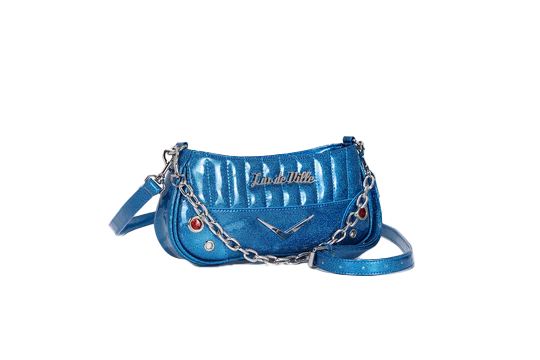 VILLAIN BLUE SPARKLE HOTROD TINY TOTE
