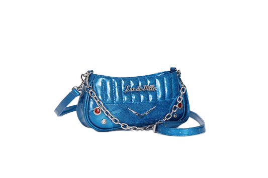 VILLAIN BLUE SPARKLE HOTROD TINY TOTE