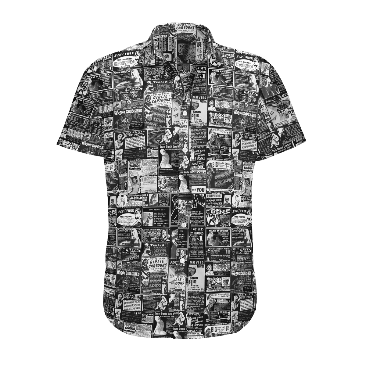 Vintage Adult Ads Men's Button Up Shirt