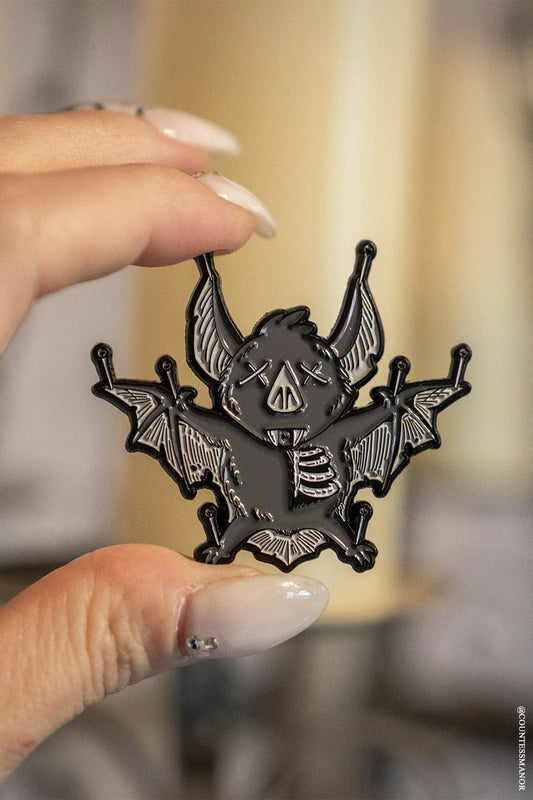 Taxidermy Bat Enamel Pin