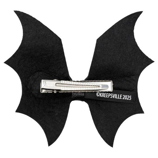 Batwing Black PVC Hair Bow