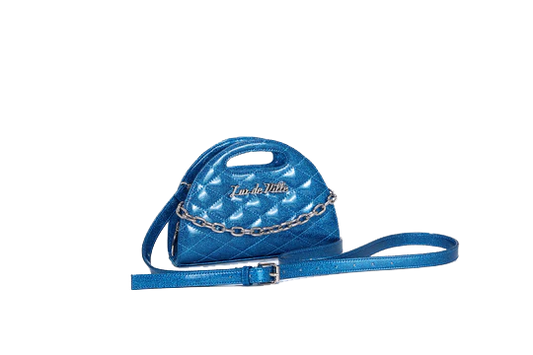 Villain Blue Sparkle - Half Moon Tiny Tote