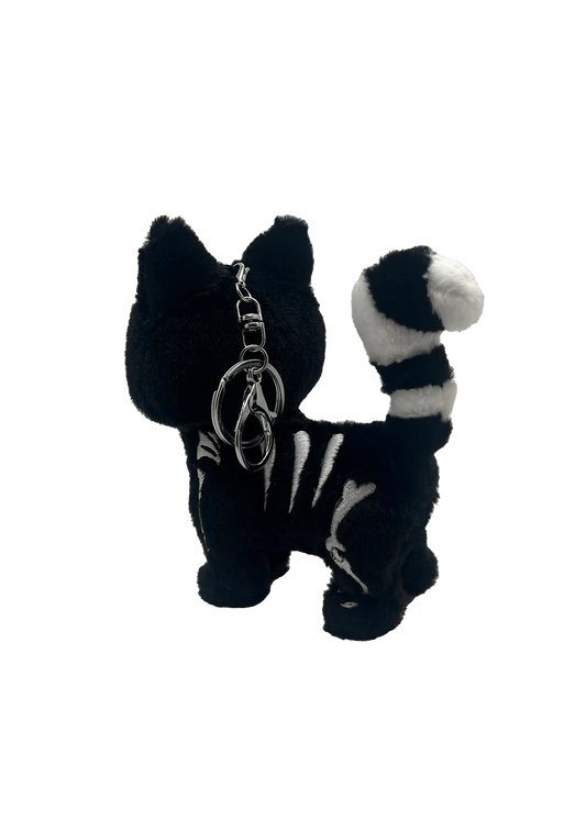 Skelekitty Plush Keychain