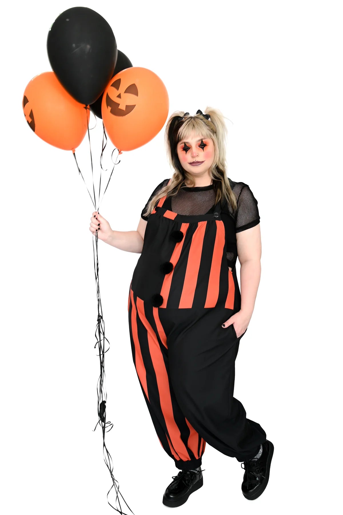 FOXBLOOD Side Show Overalls Black/Orange
