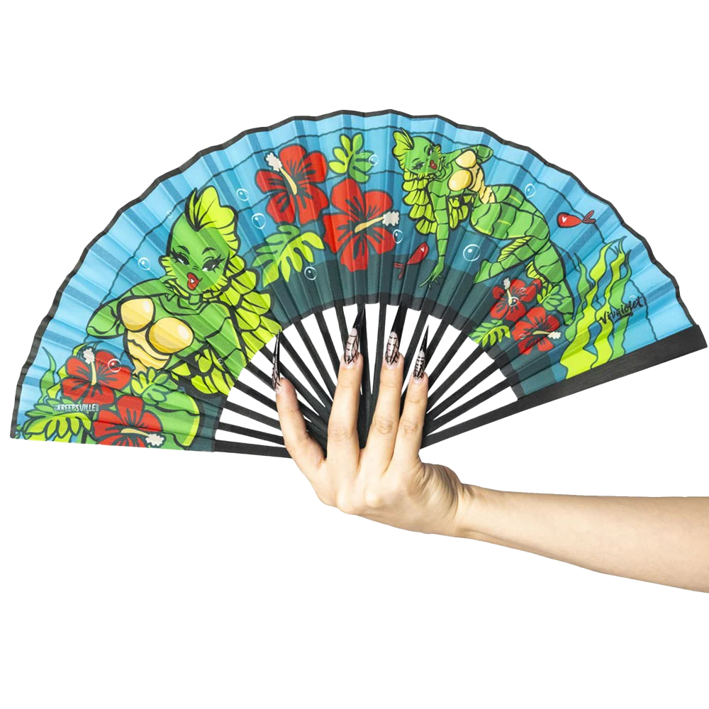 Creature Tiki Fabric Fan