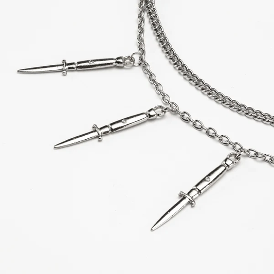 SWITCHBLADE DOUBLE CHAIN NECKLACE