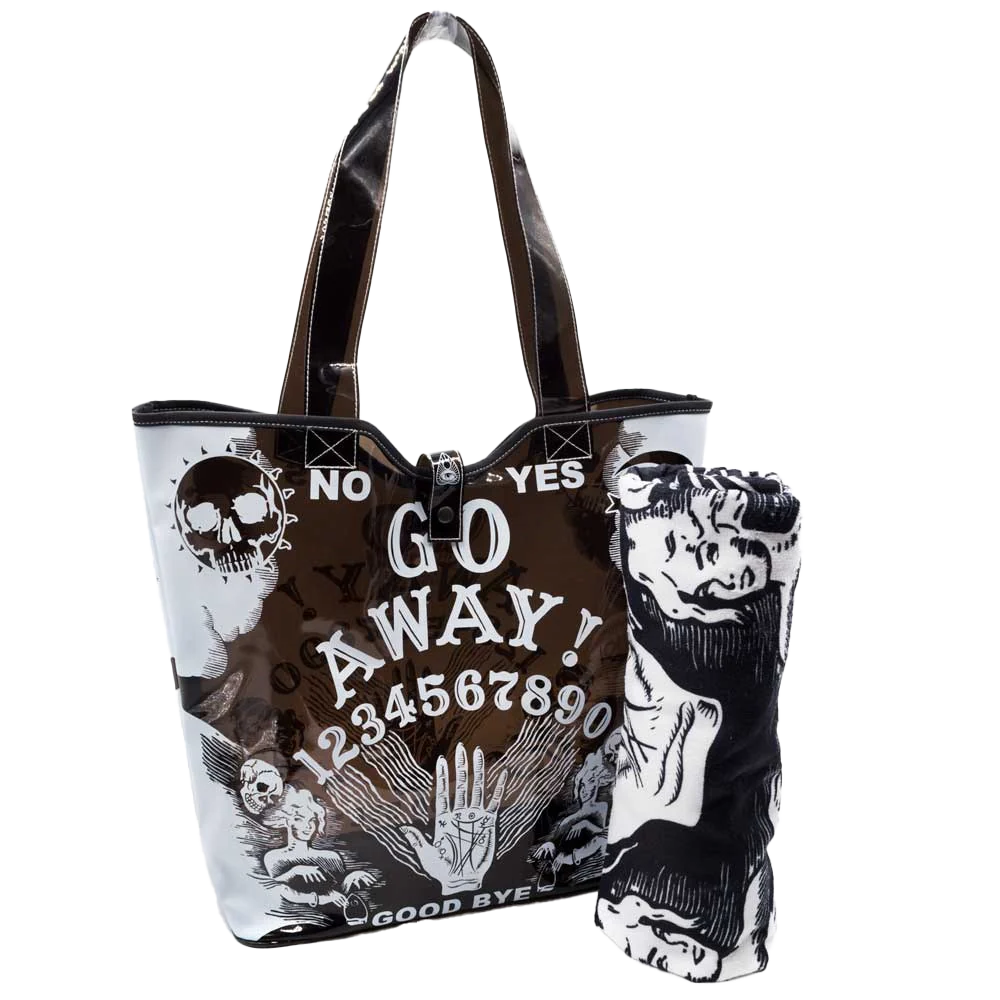 GO AWAY OUIJA PVC BEACH TOTE