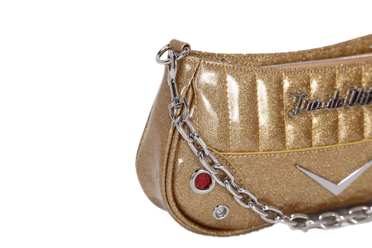 GOLD SPARKLE HOTROD TINY TOTE