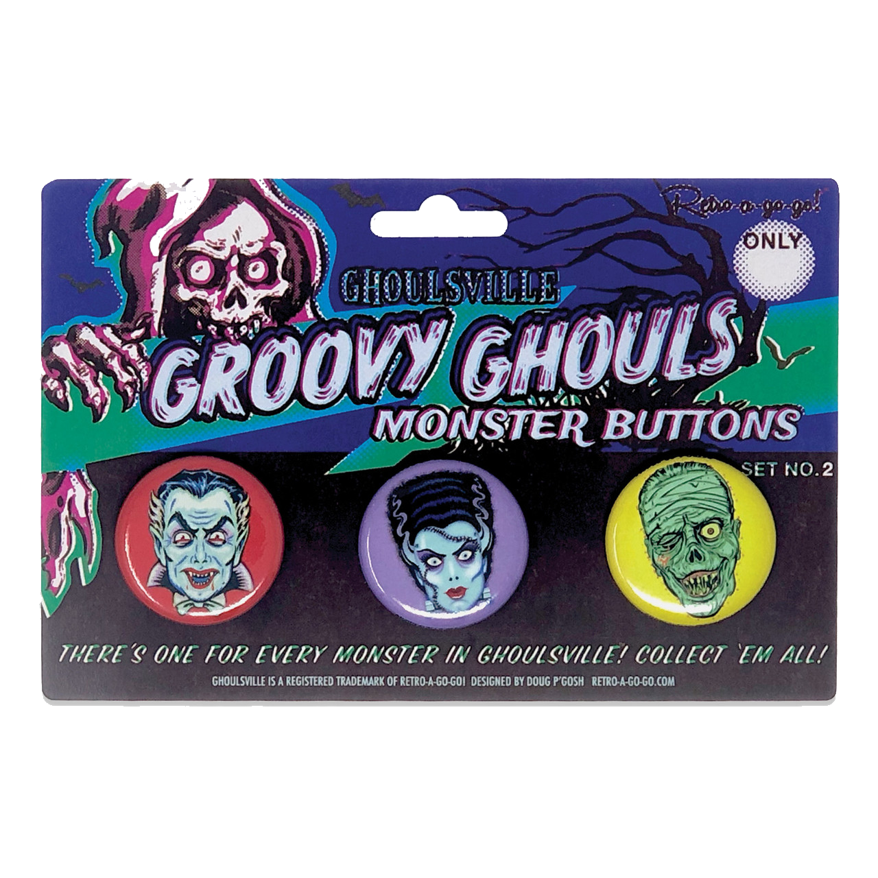 Groovy Ghouls Button Set #2