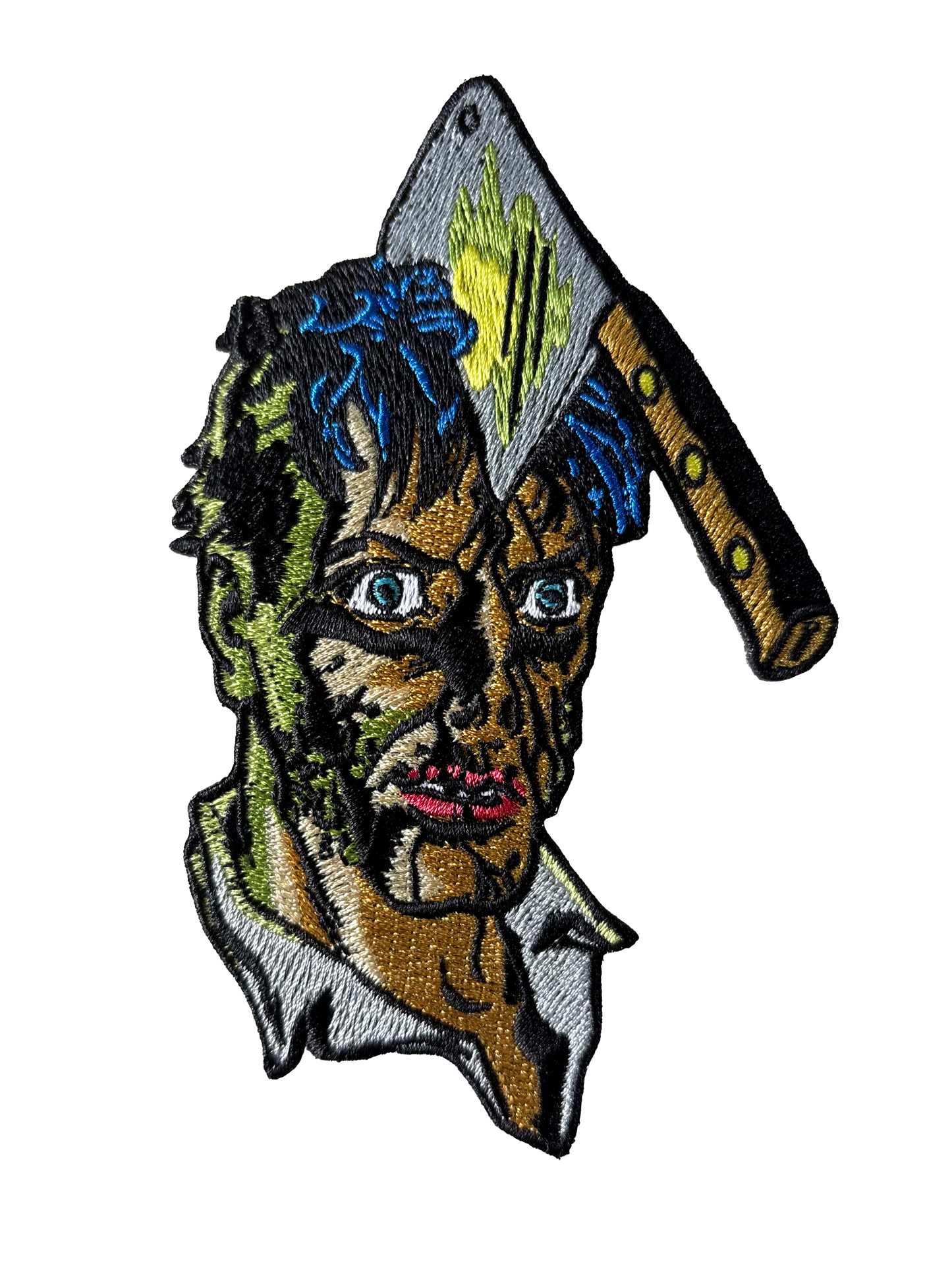 Man w/ Hatchet in Head Patch