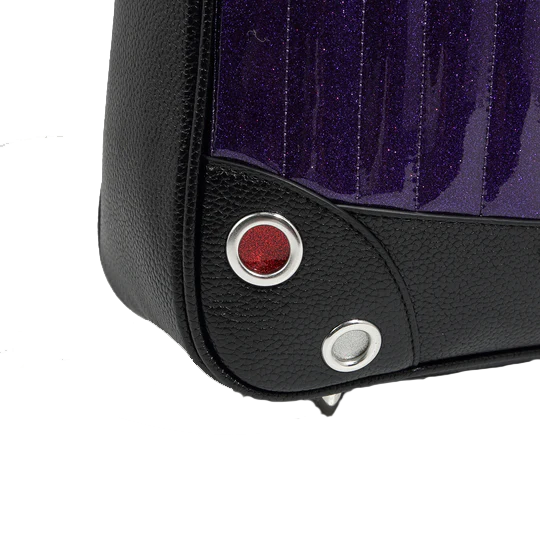 Black and Poisonous Purple Sparkle Hotrod Tote medium