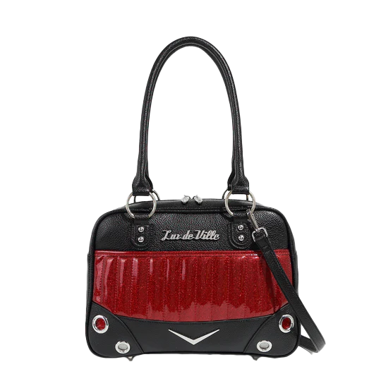 Black and Red Rum Sparkle Hotrod Tote medium