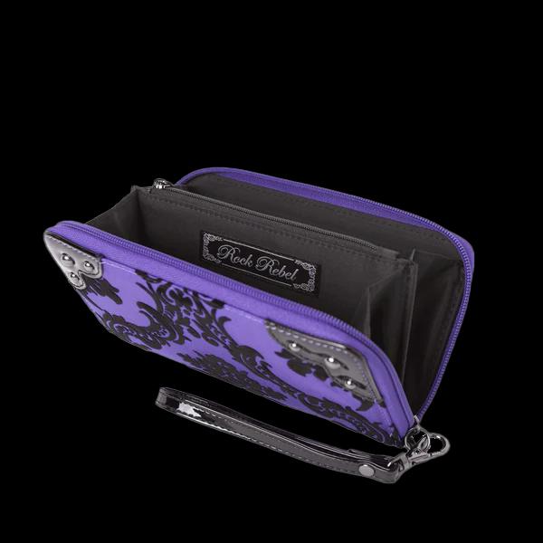 Violet Damask Wallet