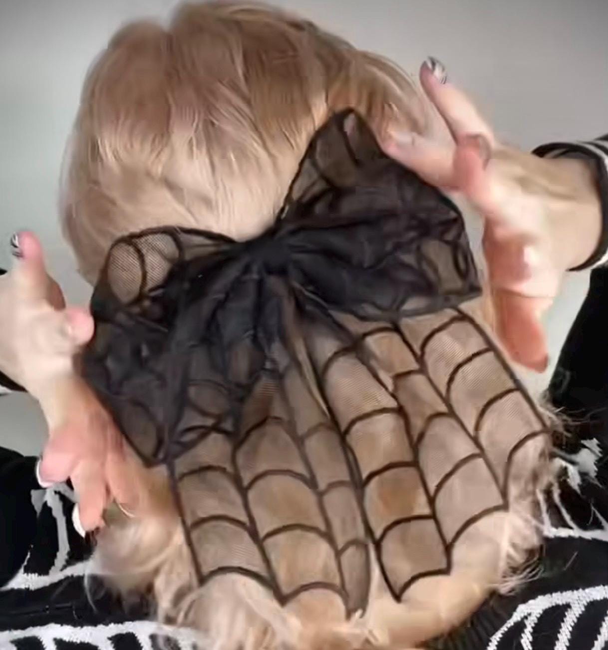 Bat Lace Hair Bow