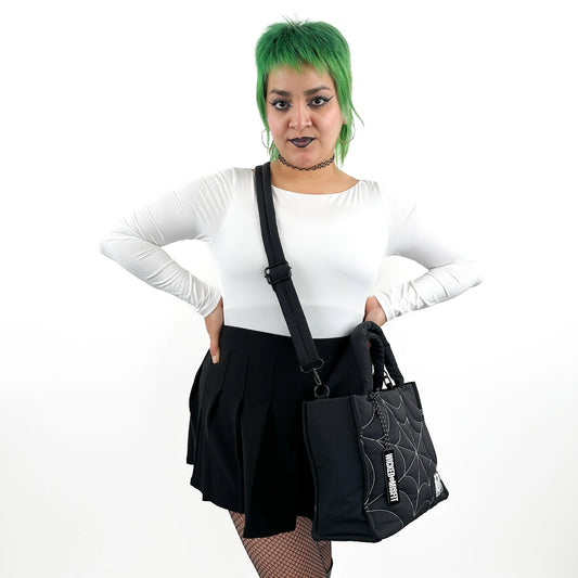 Recycled Nylon Spiderweb Puff Tote Bag