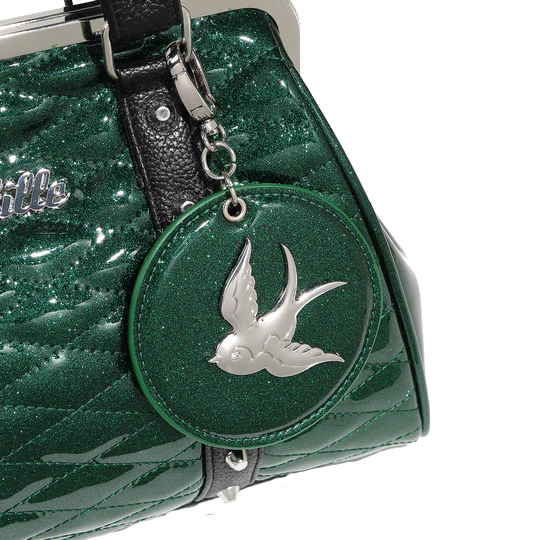 VENUS GREEN SPARKLE LOVE BIRD KISS LOCK