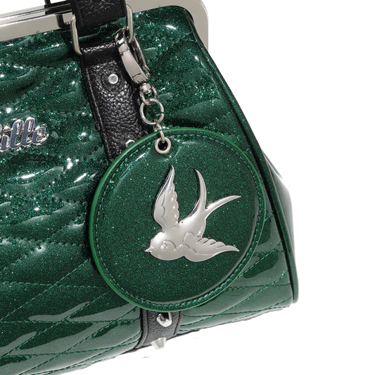 VENUS GREEN SPARKLE LOVE BIRD KISS LOCK