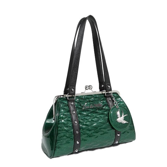 VENUS GREEN SPARKLE LOVE BIRD KISS LOCK