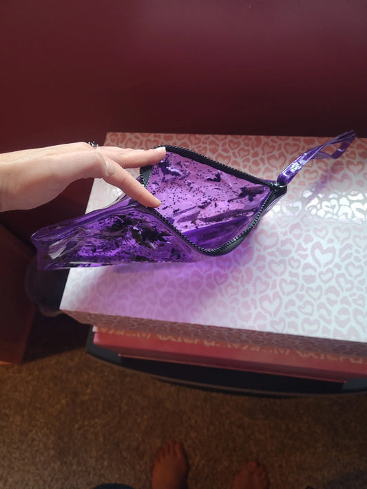 Electric Bubblegum Feelin' Spooky Liquid Glitter Coffin Clutch