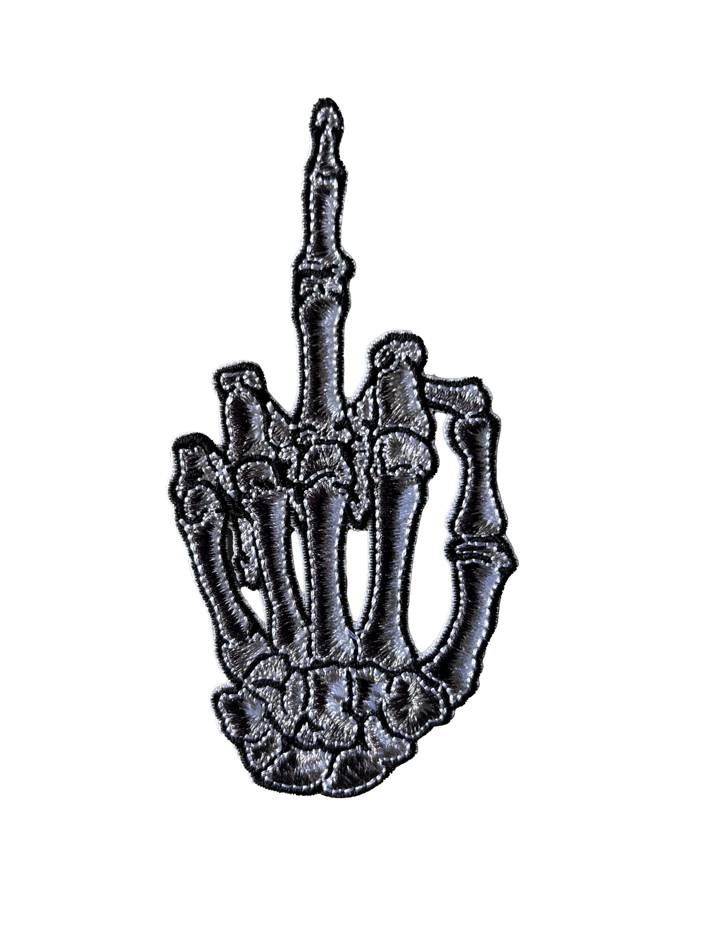 Skelli Hand Finger Bone Patch White