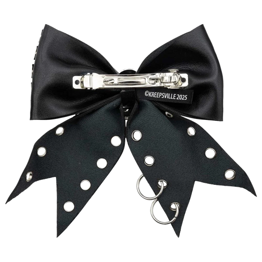 Skull Punk Stud Hair Bow