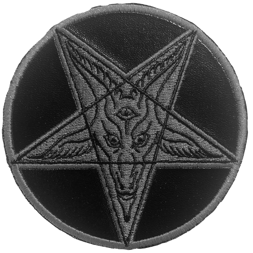 SATANIC CIRCLE SHINY BLACK PATCH