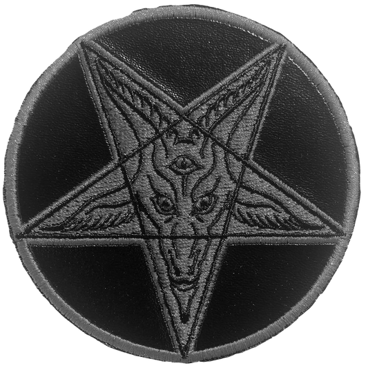 SATANIC CIRCLE SHINY BLACK PATCH