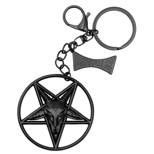 BAPHOMET CIRCLE CHARM KEYCHAIN