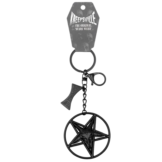 BAPHOMET CIRCLE CHARM KEYCHAIN