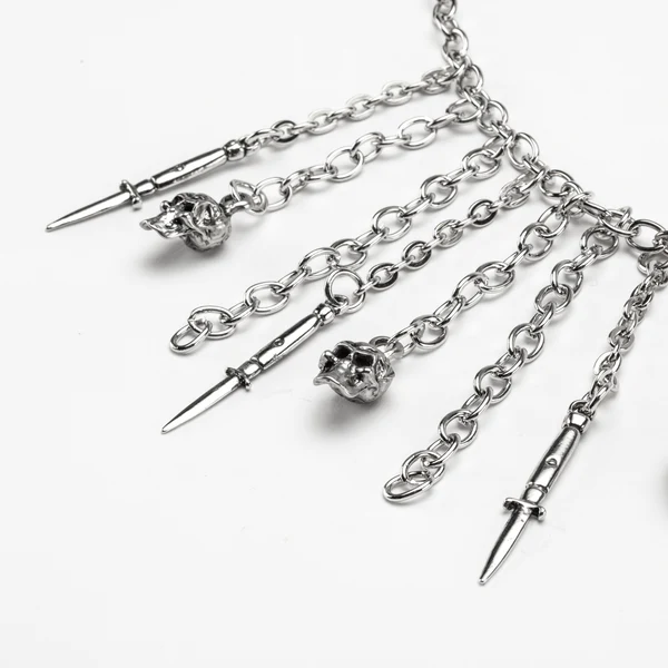 SKULL AND SWITCHBLADE NECKLACE