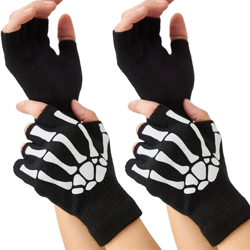 Skeleton Gloves Fingerless