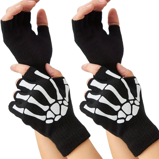 Skeleton Gloves Fingerless