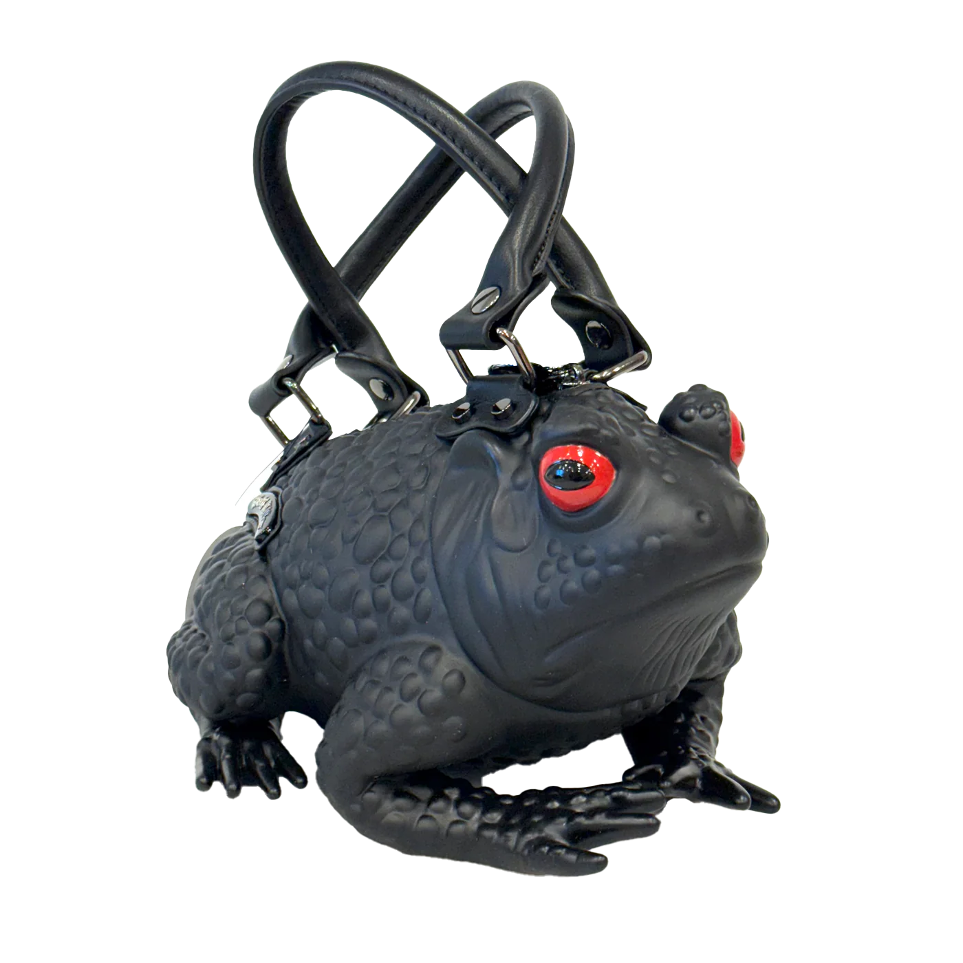 Black Toad Purse Red Eyes