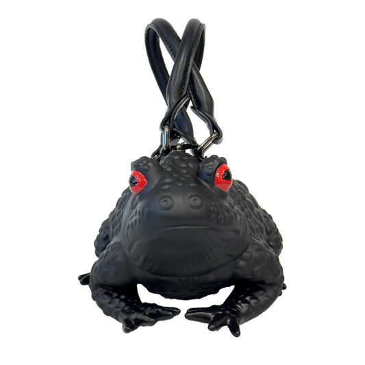 Black Toad Purse Red Eyes