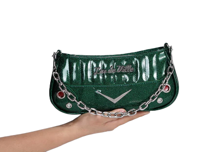 VENUS GREEN SPARKLE HOTROD TINY TOTE