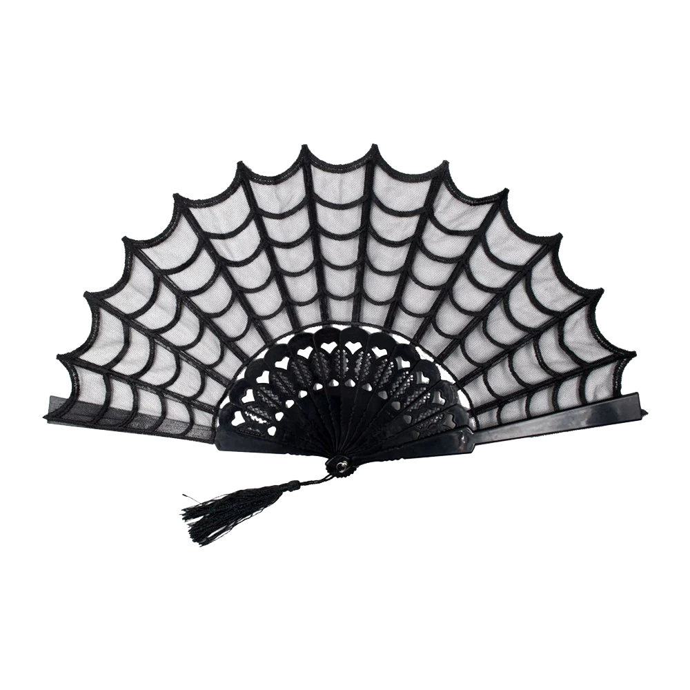 Spiderweb Lace Hand Fan