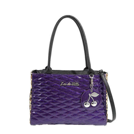 POISONOUS PURPLE SPARKLE CHERRY TOTE