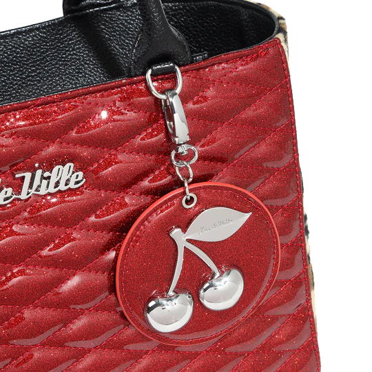 RED RUM SPARKLE CHERRY TOTE