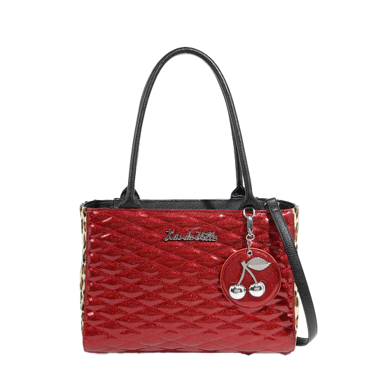 RED RUM SPARKLE CHERRY TOTE