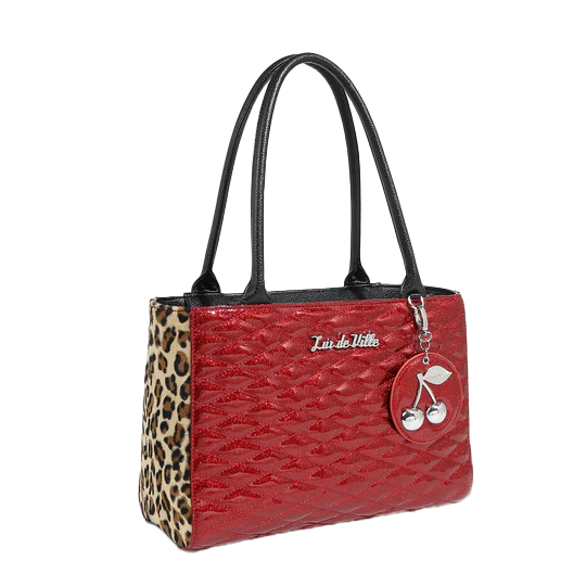 RED RUM SPARKLE CHERRY TOTE