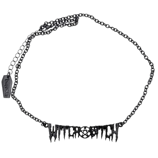 WITCH BITCH TEXT NECKLACE