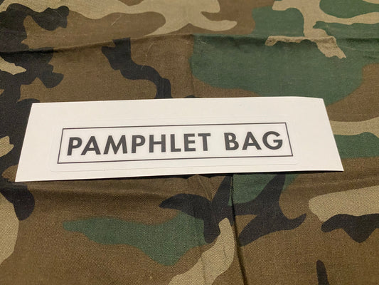 PAMPHLET BAG DECAL