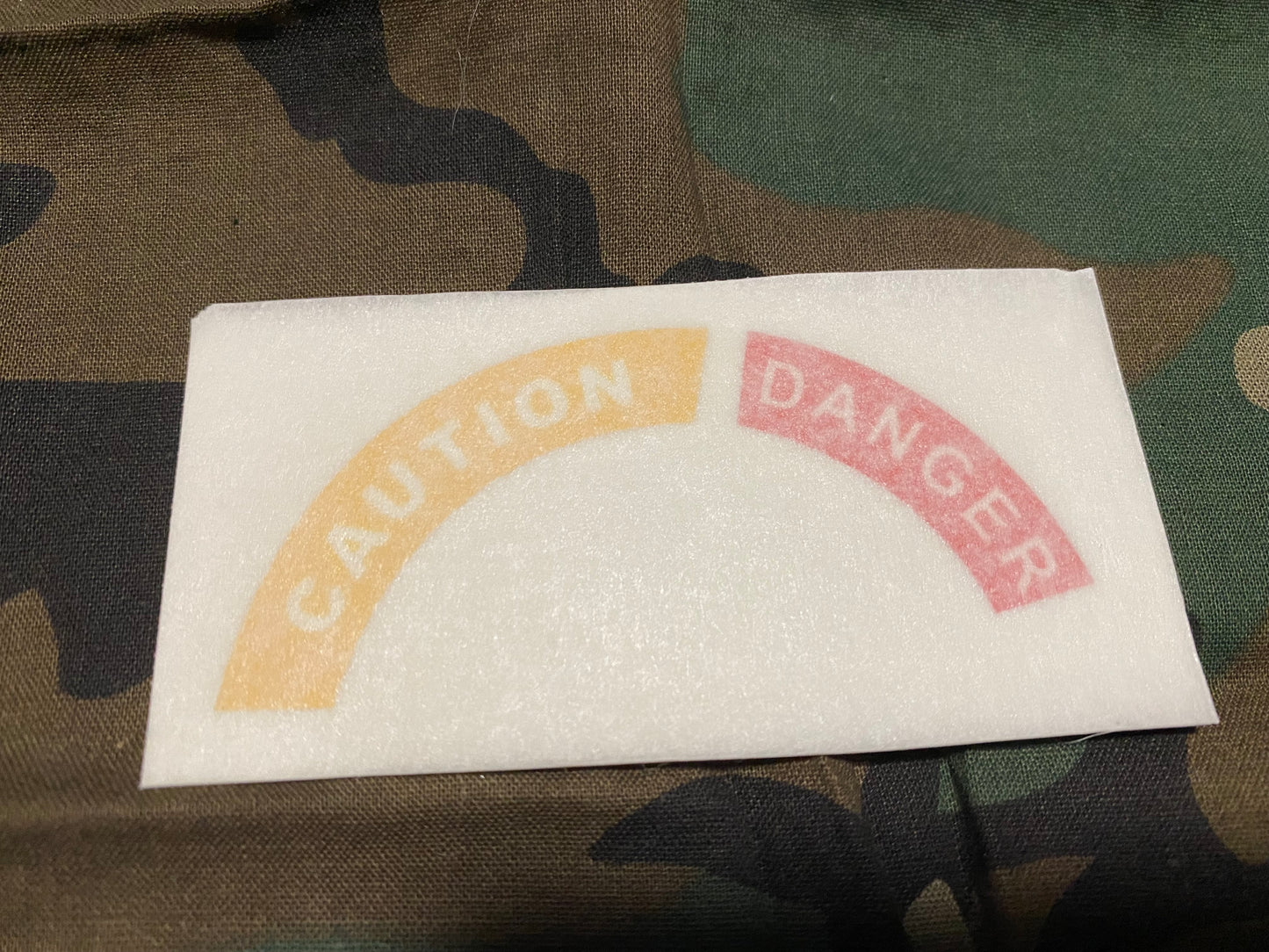 SPEEDOMETER CAUTION DANGER DECAL