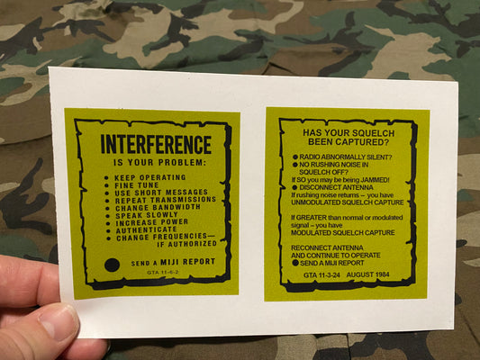 RADIO INTERFERENCE/ SQUELCH CAPTURE SET